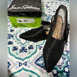 Sam Edelman Women's Black Silk Flats